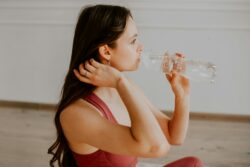woman drinking water